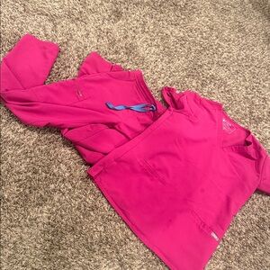 Figs Raspberry Sorbet Scrub Set (Pants and Top)